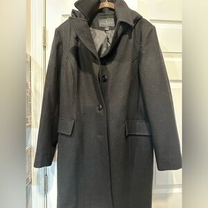 NWOT - London Fog Black Women's Trench Coat w/ Hood